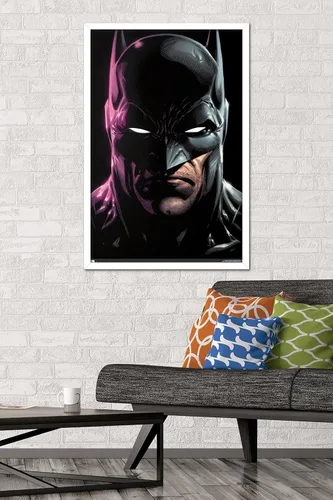 Miniatura 2 de Trends International DC Comics Batman - Póster de pared de retrato de 22.4 pulgadas de largo x 14.7 pulgadas, versión enmarcada en madera de granero