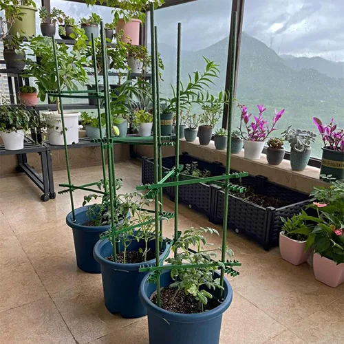 Miniatura 7 de Estacas de jardín resistentes de 4 pies y 48 pulgadas para plantas, soporte de estacas de tomate para verduras, paquete de 20