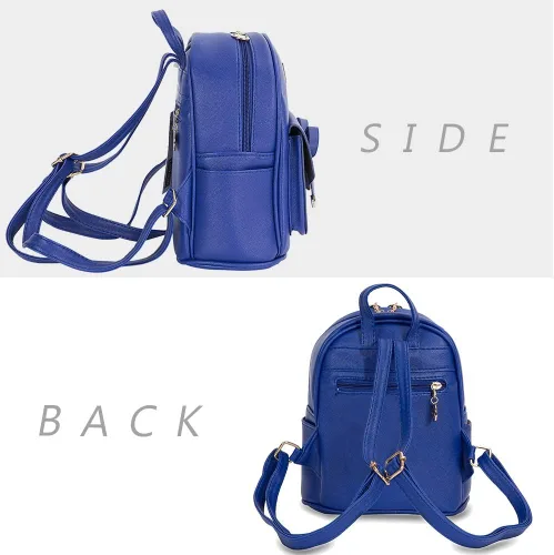 Miniatura 2 de Bonita mochila de piel con lazo para mujer