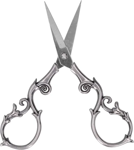 Tijeras de bordado vintage con punta de acero inoxidable de 4.3 pulgadas, tijeras de costura pequeñas, tijeras de manualidades retro para costura,