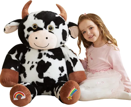 Miniatura 8 de EARTHSOUND Juguete de Peluche de Animal Relleno Caticornio Gato Unicornio Gigante, Juguetes Suaves Lindos Grandes Jumbo, 23 pulgadas Gran