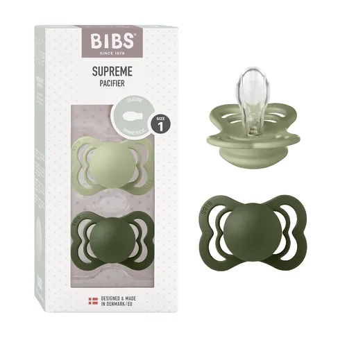 Miniatura 9 de BIBS Supreme Chupete para Bebé Paquete de 2 Hecho en Dinamarca Chupete Tranquilizador Sin BPA, Pezón Simétrico. Silicona, Talla 1 (0-6 Meses)