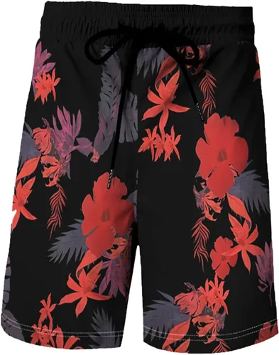 Miniatura 11 de RPOVIG Conjunto de playa a juego con camisas y pantalones cortos para hombre, ropa floral hawaiana para festival, conjuntos de 2 piezas con sombrero