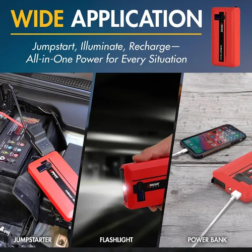 Miniatura 8 de Wagan EL7601 iOnBoost V8 Slim Arrancador de Coche 1200 A Pico 12 V Batería de Litio Portátil para Coche de hasta 4.0 L V8 de Gasolina o 2.0 L Diésel