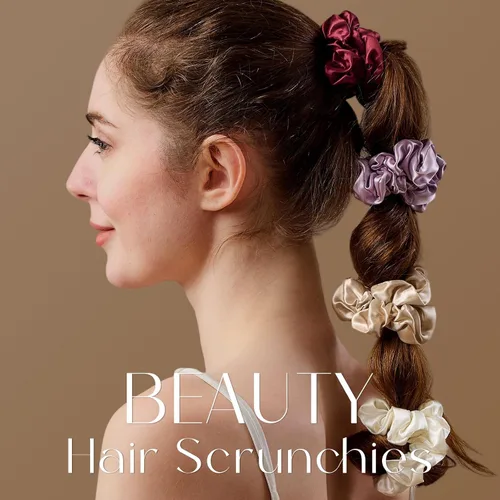 Miniatura 5 de ZIMASILK Coleteros para el cabello 100% seda de morera, 19 Momme elásticos de seda para mujeres y niñas, suaves sin tirones