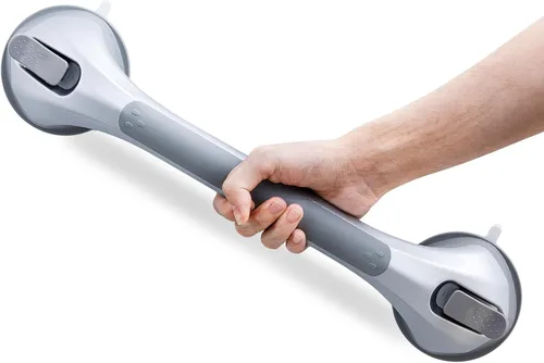 Miniatura 11 de LEVERLOC Paquete de 2 barras de agarre de ducha para bañeras y duchas, asas de ducha con succión fáciles de instalar para baño, pasamanos extraíbles