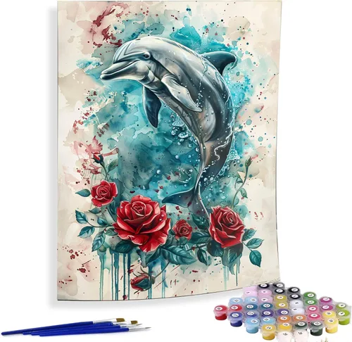 Miniatura 7 de Diymood Pintura por números para adultos, gatos, pintura al óleo, pintura acrílica abstracta por números, kits para adultos principiantes