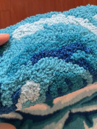Miniatura 5 de Judy Dre am Alfombra de área con forma de flor de rosa azul para baño, cocina, dormitorio, alfombras de inodoro lavables de felpa, alfombra de baño