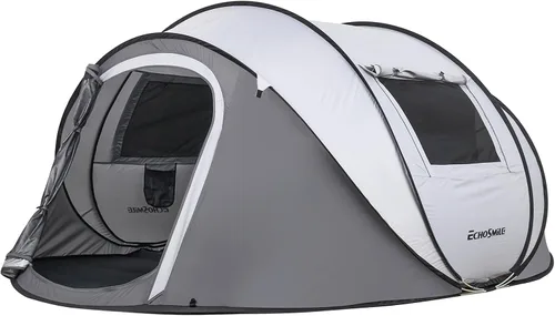 Miniatura 24 de EchoSmile Tienda de campaña desplegable para 2/4/6 personas, fácil instalación, cúpula resistente al agua, portátil con bolsa de transporte Blanco