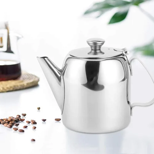 Miniatura 4 de Tetera de acero inoxidable, tetera de vidrio Ea, tetera turca, jarra de café térmica de acero inoxidable, cafetera de boquilla corta fría