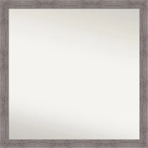 Miniatura 337 de Amanti Art Espejo de baño gris para sobre el fregadero, 31 x 48 pulgadas, espejo de tocador rectangular estrecho de color gris, marco de madera