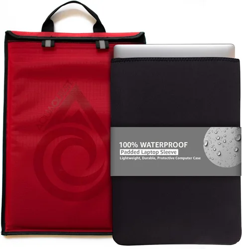 Miniatura 10 de AquaQuest Storm Funda para portátil 100% impermeable, funda ligera de nailon Ripstop, costuras soldadas y forro de neopreno extraíble de 0.197 in