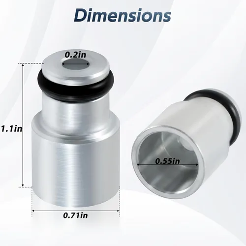 Miniatura 4 de FUSCH 8Pcs LS3 LS7 LS9 L76 Espaciador Adaptador de Inyector de Combustible Cortos para LS2 Colector de Admisión yriel de combustible