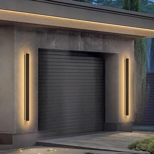 Miniatura 12 de Paquete de 2 luces de pared para exteriores de 39 pulgadas, montaje en pared, aplique moderno para exteriores, iluminación exterior lineal larga LED