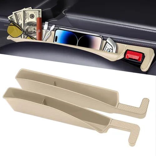 Miniatura 8 de Organizador Relleno de Espacio de Asiento de Coche, Paquete de 2 Organizador de Asiento Delantero - Ajuste Universal para SUV, Camioneta, Caja