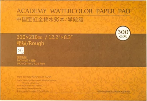 Miniatura 12 de MEEDEN Bloque de papel de acuarela de algodón de 8.3 x 12 pulgadas, papel de acuarela de superficie lisa, prensa caliente, 140 libras/300 gsm, 20