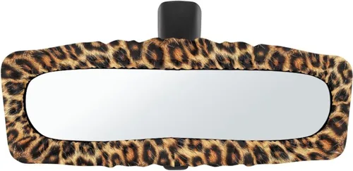 Miniatura 33 de Funda para espejo retrovisor de automóvil con estampado de vaca negro, protector de espejo retrovisor automático elástico