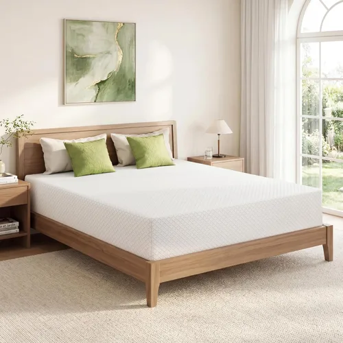 Miniatura 2 de EGOHOME Colchón de espuma viscoelástica individual XL, colchón de cama de 10 pulgadas en una caja con gel de té verde refrescante, alivia la presión