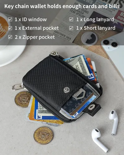 Miniatura 4 de Cartera minimalista para hombre y mujer, Negro Gris, Classic