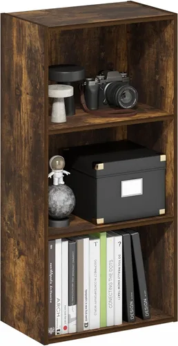 Miniatura 55 de Furinno Luder - Estantería abierta de 3 niveles, color roble francés