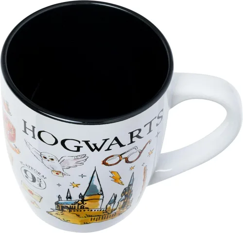 Miniatura 4 de Silver Buffalo Harry Potter Hogwarts Destination - Taza de cerámica curvada jumbo de 25 onzas