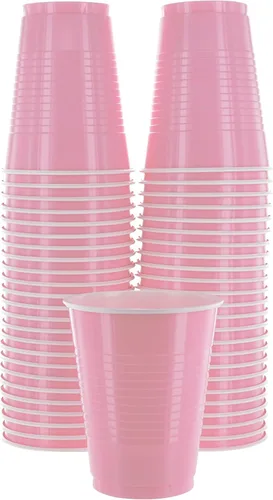 Miniatura 11 de Amcrate Vasos desechables, vasos de plástico negros de 18 onzas, fuertes y resistentes para bodas, Navidad, Halloween, paquete de 50