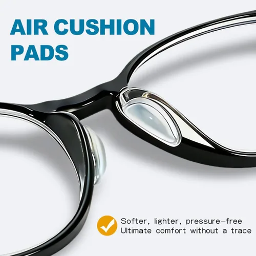 Miniatura 2 de Almohadillas de nariz antideslizantes para lentes de cámara de aire, cojines adhesivos de silicona suave, 30 almohadillas nasales para anteojos