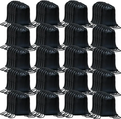 CAIHONG Paquete de 100 mochilas con cordón a granel con cordón para gimnasio, yoga, compras, deportes, senderismo o regalos para mujeres y hombres,