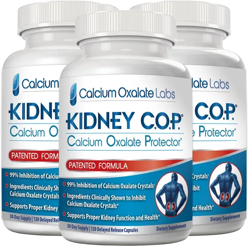 KIDNEY C.O.P. Protector de Oxalato de Calcio 120 Cápsulas, Soporte Renal para Cristales de Oxalato de Calcio, Ayuda a Detener la Recurrencia de