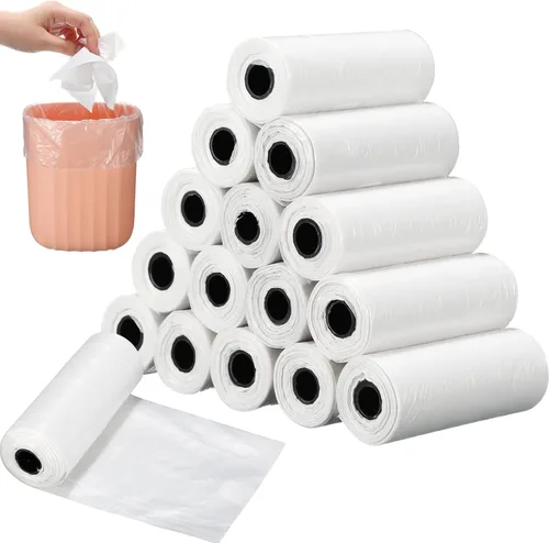 Miniatura 8 de 240 bolsas de basura pequeñas de 0.5 galones, bolsas de basura pequeñas para mascotas, bolsas de basura fuertes para autos, cocina, oficina