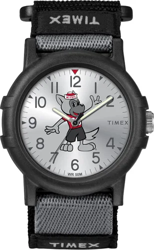 Miniatura 32 de Timex Reloj unisex Collegiate Recruit de 1.496 in - Tennessee Volunteers con correa de tela negra Texas Tech Red Raiders
