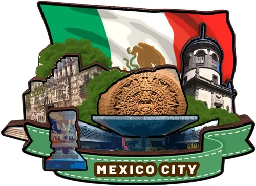 Miniatura 7 de Imán de nevera Cancún México Colección de madera 3D Madera Hecho a mano Recuerdos de la ciudad de viaje, imán para nevera Decoración del Hogar