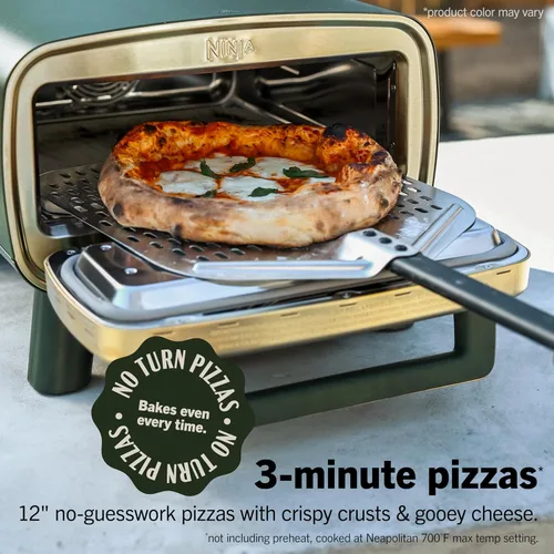 Miniatura 3 de Ninja Artisan MO201BL1 - Horno de pizza para exteriores, 12 pulgadas, pizza de 3 minutos, napolitano, corteza fina, New York Chicago, personalizado