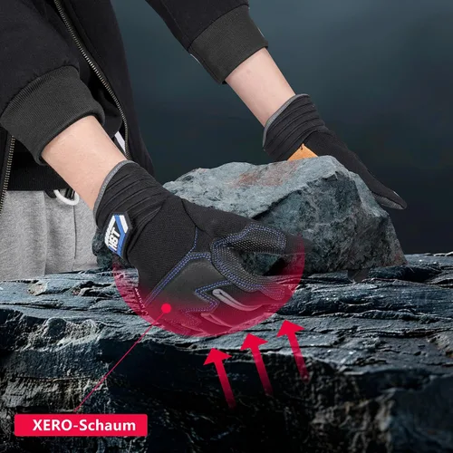 Miniatura 6 de Guantes de trabajo Mecánico de cuero Guante de construcción de trabajo para pantalla táctil