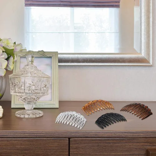 Miniatura 3 de WILLBOND 16 piezas de accesorios para peine de pelo para mujer, peines laterales franceses, clips decorativos de plástico para mujeres, velo de boda