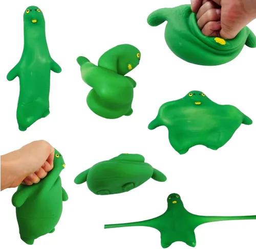 Miniatura 2 de HIPIHOM Juguete de pez de cabeza verde, figura de juguete para aliviar la ansiedad para adultos, juguete para aliviar la ansiedad, mini artilugio