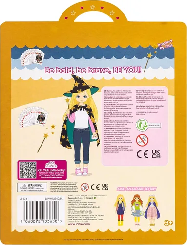 Miniatura 5 de Lottie, conjunto de disfraz de mago para muñeca con capa, sombrero y accesorios