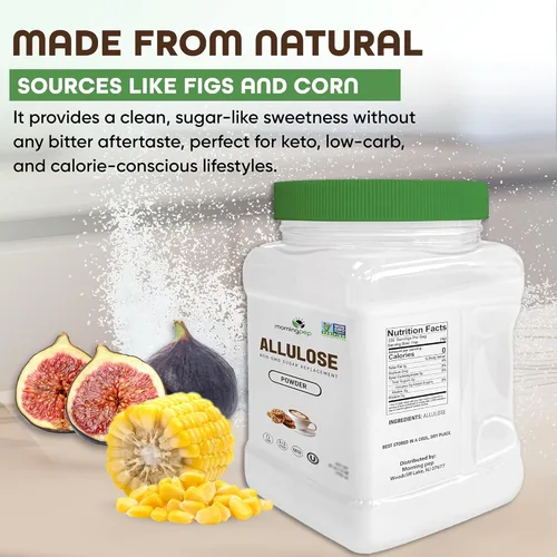Miniatura 7 de Morning Pep Edulcorante de Alulosa 2 lb – Alternativa de Azúcar Sin Calorías, 100% Puro, Sin Eritritol, Verificado por el Proyecto No-OMG