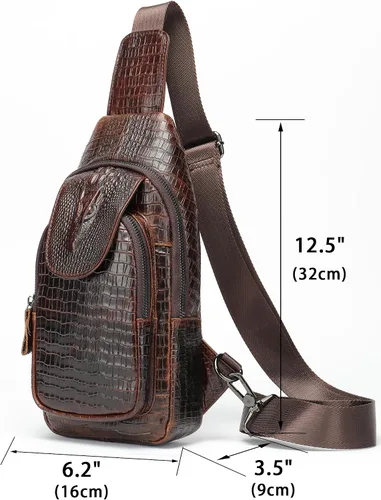 Miniatura 209 de LUKZIJAES Bolso bandolera de cuero genuino para hombre