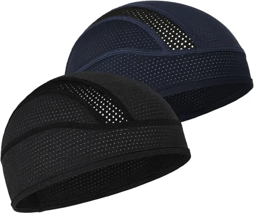 Miniatura 31 de Gorro con forro para casco de calavera, malla de enfriamiento para hombres y mujeres, se adapta debajo de los cascos