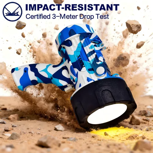 Miniatura 5 de XINXI Foco recargable, linterna de alta potencia de 2,000,000 lúmenes, luz de búsqueda de mano impermeable IP67, con largo tiempo de funcionamiento