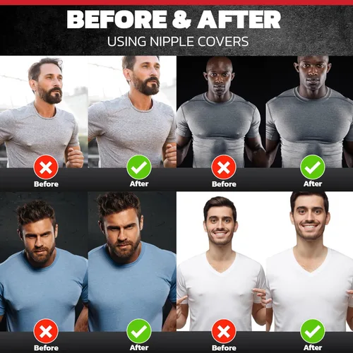 Miniatura 5 de Cubiertas para pezones para correr para hombre, 12 horas + larga duración, cinta adhesiva fuerte para pezones, no se ve debajo de la camisa