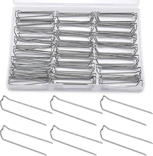 100 Pcs Floral Pins, 1.7 Inch Floral U-Pins Small Craft Plant Pin Greening Fern Clips for Flower Picks Foam Bouquet Arrangements Craft Projects,