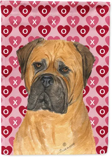 Miniatura 32 de Caroline's Treasures SS4484GF Bandera de jardín con diseño de bulldog inglés y corazones para el Día de San Valentín, bandera decorativa para patio