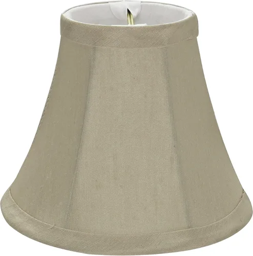 Miniatura 3 de Aspen Creative 30008 Lámpara de araña con forma de campana pequeña, color beige, parte superior de 3 pulgadas x 6 pulgadas inferior x 5 pulgadas