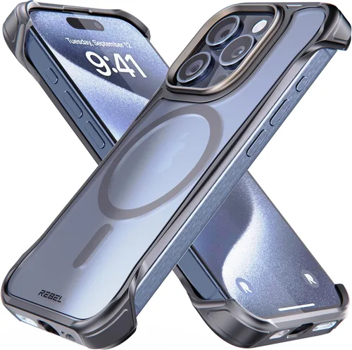 Miniatura 45 de Phone REBEL - Funda transparente para iPhone 14 Plus [Serie esmerilada Gen-4], textura mate translúcida, no se pone amarilla, protectores a prueba