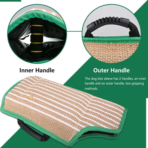 Miniatura 3 de Juego de entrenamiento para mordeduras de perro, brazo de protección para mordeduras de perro, brazo y almohada, palo de entrenamiento