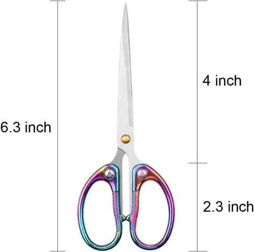 Miniatura 2 de Tijeras de oficina de acero inoxidable de 6.3 pulgadas, tijeras de hoja ultra afiladas, tijeras afiladas resistentes para oficina, hogar, escuela