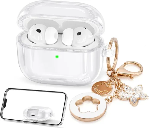 Miniatura 26 de Funda para Apple Airpods iPods Pro 3, fundas transparentes 2025 lindas mujeres, VISOOM Cute Air Pods Pro3 funda transparente para Airpods iPods Pro