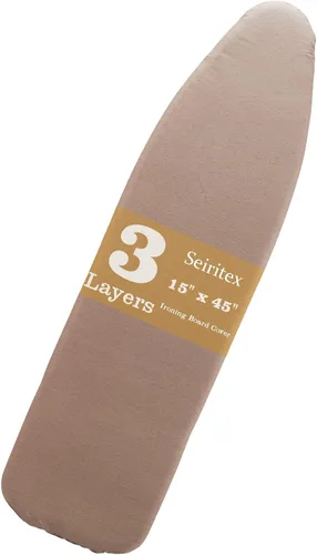 Miniatura 28 de Seiritex Funda para tabla de planchar de 12 x 32 pulgadas, se adapta a la tabla de planchar reflectante al calor, acolchado grueso con bordes